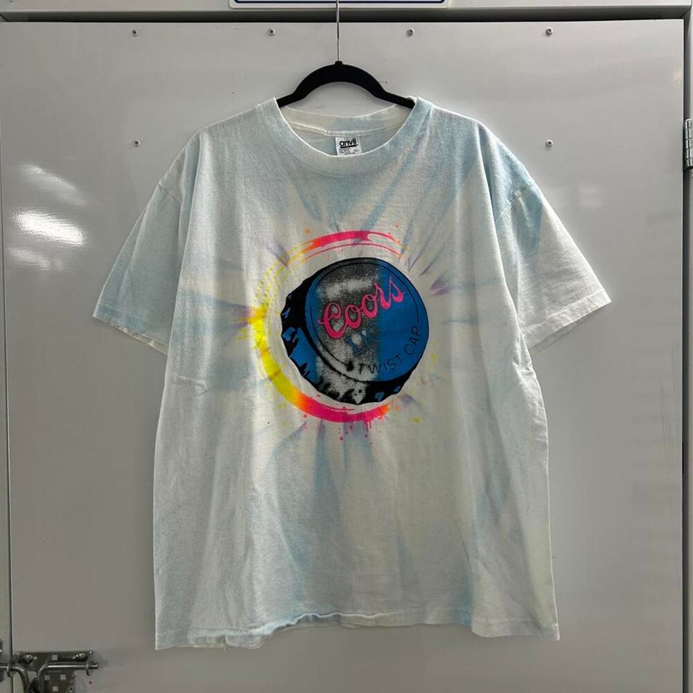 VTG 90s Coors Light promo Tie Dye Cotton T-Shirt